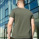 Чоловіча класична Футболка Intruder Кулір з V - подібною горловиною хакі розмір L - зображення 4