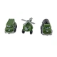 Игрушечный набор машинок 3в1 Военный транспорт Technok Toys 9192 пластик 10 см хаки - изображение 3