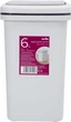 Відро для сміття MVM з кришкою BIN-04 6 л Сіре (BIN-04 6L GRAY) - изображение 1