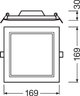 Світильник Osram LEDVANCE DL SLIM SQ155 12W/4000K WT IP20 (4058075079298) - изображение 4