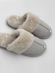 Женские домашние тапочки утепленные с мехом с закрытым носком Twins HS-LUX замшевые с меховым отворотом 40 27 см Светло-серые (4820182038792) - изображение 12