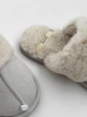 Женские домашние тапочки утепленные с мехом с закрытым носком Twins HS-LUX замшевые с меховым отворотом 40 27 см Светло-серые (4820182038792) - изображение 14