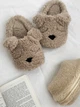 Женские домашние тапочки утепленные меховые с закрытым носком Twins HS-LUX получешки ANIMALS bear 36/37 25 см Мокко (4820182039102) - изображение 12