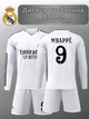 Дитяча лонгслив футбольна формаMbappe (Мбапе) 9 Real Madrid 24/25, розмір 26 ( зріст 140–145 см.), біла - изображение 1