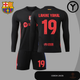 Дитяча лонгслив футбольна форма Lamine Yamal (Ламін Ямаль) 19 Barcelona 24/25, розмір 22 ( зріст 125–130 см.), чорна - изображение 1