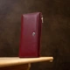 Кошелек женский ST Leather из натуральной кожи с монетницей на магните темно-красный 56498 - изображение 6