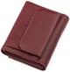 Кошелек женский кожаный с монетницей для карточек три сложения ST Leather Бордовый 43085 - изображение 2