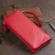 Кошелек-клатч женский ST Leather из натуральной кожи на молнии с карманом для телефона Красный 55697 - изображение 7
