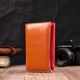 Женский кошелек ST Leather из натуральной кожи разноцветный тройного сложения с монетницей 55632 - изображение 7