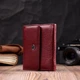Женский кошелек ST Leather из натуральной кожи с монетницей Тройного сложения Бордовый 55753 - изображение 7
