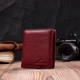 Женское портмоне ST Leather из натуральной кожи бордовое с монетницей маленькое 56458 - изображение 6