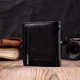 Женский кошелек ST Leather из натуральной кожи с внешней монетницей Вертикальный Черный 55750 - изображение 7