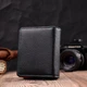 Женский вертикальный кошелек ST Leather из натуральной кожи с монетницей Черный 55745 - изображение 8