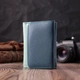 Женский кожаный кошелек ST Leather разноцветный вертикальный тройного сложения с монетницей 55541 - изображение 7