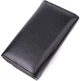 Шкіряна ключниця ST Leather чорна на кнопках з відділенням для купюр та 6 карабінами 12х7 5 см 56006 - зображення 2