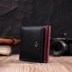 Женский кошелек ST Leather с оригинальной монетницей из натуральной кожи Тройного сложения Разноцветный 55758 - изображение 6