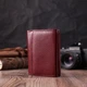 Женский кожаный кошелек ST Leather бордовый маленький тройного сложения на кнопке с монетницей 55548 - изображение 7