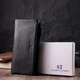 Женский кошелек-клатч с двумя молниями из натуральной кожи ST Leather 22527 Черный 55761 - изображение 8