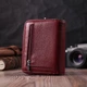 Жіночий гаманець ST Leather з натуральної шкіри бордовий середній 9 5х12 см з монетницею на блискавці 55763 - зображення 8