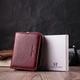 Жіночий гаманець ST Leather з натуральної шкіри бордовий середній 9 5х12 см з монетницею на блискавці 55763 - зображення 9