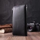 Женский кошелек-клатч ST Leather из натуральной кожи черный вертикальный с монетницей 55648 - изображение 8