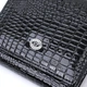 Женский компактный кошелек ST Leather из лакированной натуральной кожи с тиснением черный 55658 - изображение 5