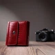 Жіночий шкіряний гаманець ST Leather червоний фактурний середній з тисненням з монетницею 55562 - зображення 9