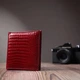 Жіночий шкіряний гаманець ST Leather червоний фактурний середній з тисненням з монетницею 55562 - зображення 10