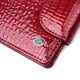 Женский кожаный кошелек ST Leather красный лакированный с тиснением вертикальный 12 карт 55559 - изображение 5