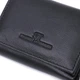 Компактный женский кошелек ST Leather черный из натуральной кожи тройного сложения с монетницей на магните 70307 - изображение 5