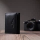 Компактный женский кошелек ST Leather черный из натуральной кожи тройного сложения с монетницей на магните 70307 - изображение 9