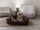 Лежак Harley and Cho Dreamer Brown Velvet L 90x60 cm Коричневий для собак (3100091) - зображення 10