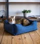 Лежак Harley and Cho Dreamer Denim Velvet L 90x60 cm Синій для собак (HC-003010065) - зображення 9
