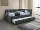 Ліжко односпальне ALFIE VELVET 120X200 Сірий BLUVEL 14 ALFIEV120SZ Signal - зображення 3
