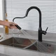 Смеситель с выдвижным изливом для кухни GAPPO G4398-46 черный - изображение 2