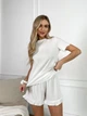 Жіночий трикотажний домашній костюм (футболка + шорти) Uaclothes 46-48 Білий (like30736-109521350) - зображення 2