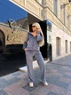Жіночий велюровий спортивний костюм (кофта+штани) Uaclothes 46-48 Графітовий (like36623-170491350) - изображение 4