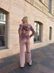 Женский велюровый костюм лилового цвета 36624 46/48 - изображение 8