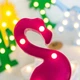 Светильник настольный декоративный ночник Toys Lamp Фламинго 3D розовый на батарейках - изображение 7