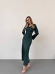 Женское шелковое платье MAXI / Зеленый 46-48 / BASED 0135812 - изображение 1