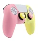 Захисний силіконовий чохол Pink/Yellow для геймпаду Sony DualSense (PS5) + в подарунок накладки на стіки "Лапки" - зображення 3