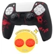 Качественный защитный силиконовый чехол BearWolf (Black/Red) для геймпада Sony DualSense (PS5) + накладки на стики - изображение 1