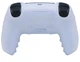 Якісний рельєфний силіконовий чохол White для геймпада DualSense Sony PlayStation 5 (PS5) + антиковзні накладки на стіки - зображення 2