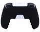 Качественный рельефный силиконовый чехол Black для геймпада DualSense Sony PlayStation 5 (PS5) + антискользящие накладки на стики - изображение 2