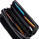 Женский кожаный кошелек на две молнии SТ AE 238-2 Black - изображение 6