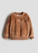 Світшот плюшевий коричневий Лисиця H&M 92см (400099454) - зображення 1