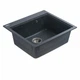 Гранитная мойка прямоугольная для кухни Platinum 5852 VESTA 580х518х210 матовая графит - изображение 2