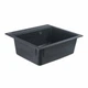 Гранитная мойка прямоугольная для кухни Platinum 5852 VESTA 580х518х210 матовая графит - изображение 5