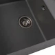 Серая гранитная мойка с сушкой для кухни Platinum 7950 Selena 785x495x200 матовая - изображение 6