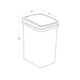 Мусорное ведро с крышкой MVM BIN-04 6L GRAY - изображение 4